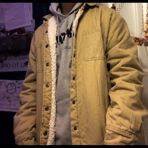 Pacsun Beige Button-Up Coat